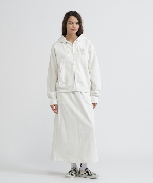 AVIREX(アヴィレックス)の「SIGNATURE VARSITY LOGO SWEAT SKIRT(スカート・レディース・オフホワイト/グレー/ブラック・M/S)」の15枚目の写真