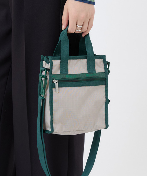 LeSportsac(レスポートサック)の「MINI N/S TOTE ドリフトストーン/エデングリーン(ショルダーバッグ・レディース・グレー・FREE)」の2枚目の写真