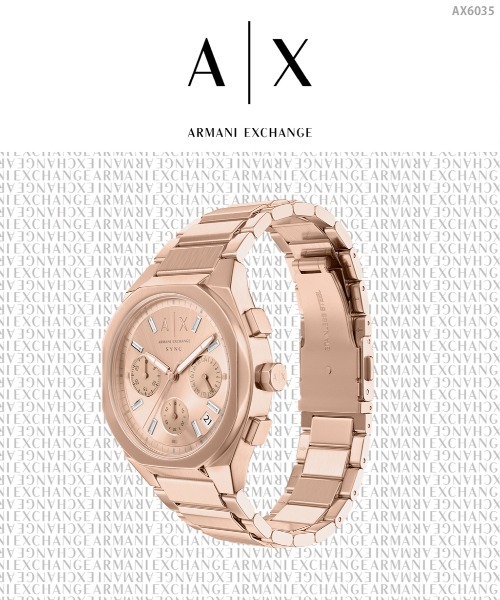 ARMANI EXCHANGE(アルマーニエクスチェンジ)の「アルマーニ・エクスチェンジ 腕時計 レディース アナログ ステンレス AX6035(アナログ腕時計・レディース・ピンクゴールド・FREE)」の9枚目の写真