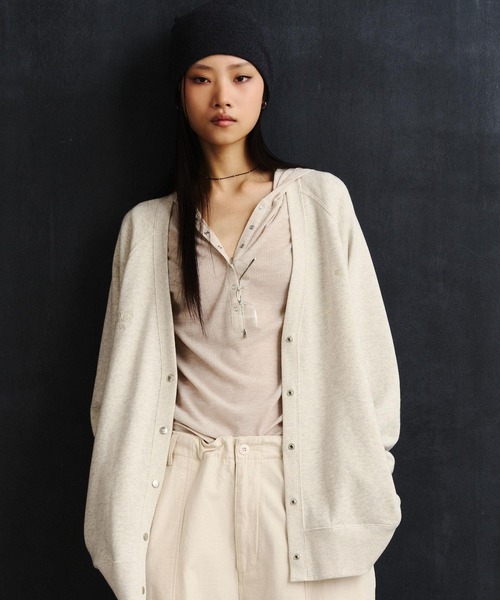ROSE BUD(ローズバッド)の「HOODED HENLEY RIB TOP(Tシャツ/カットソー・レディース・クリーム/パープル・ONE SIZE)」の20枚目の写真