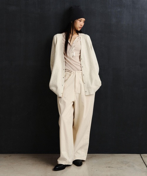 ROSE BUD(ローズバッド)の「HOODED HENLEY RIB TOP(Tシャツ/カットソー・レディース・クリーム/パープル・ONE SIZE)」の21枚目の写真