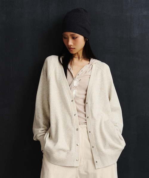 ROSE BUD(ローズバッド)の「HOODED HENLEY RIB TOP(Tシャツ/カットソー・レディース・クリーム/パープル・ONE SIZE)」の19枚目の写真