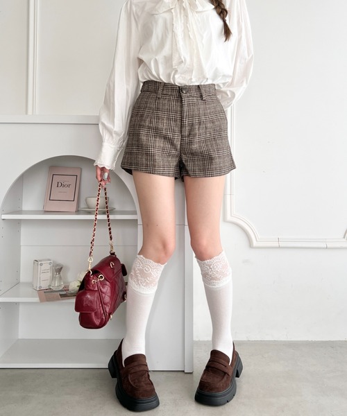 Loueme(ルエム)の「チェックショートパンツ(その他パンツ・レディース・グレー/ブラウン・S/M)」の15枚目の写真