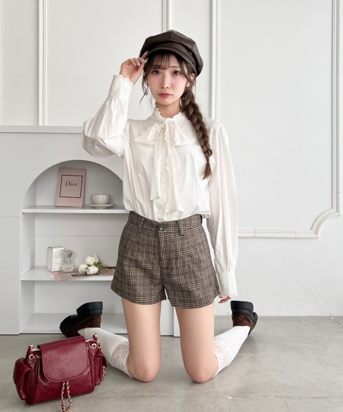Loueme(ルエム)の「チェックショートパンツ(その他パンツ・レディース・グレー/ブラウン・S/M)」の13枚目の写真