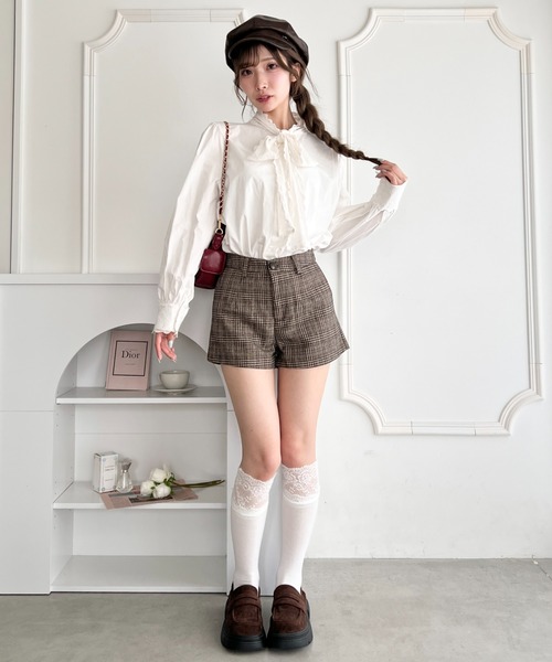 Loueme(ルエム)の「チェックショートパンツ(その他パンツ・レディース・グレー/ブラウン・S/M)」の19枚目の写真