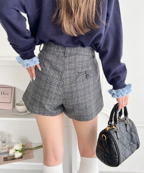 Loueme(ルエム)の「チェックショートパンツ(その他パンツ・レディース・グレー/ブラウン・S/M)」の5枚目の写真