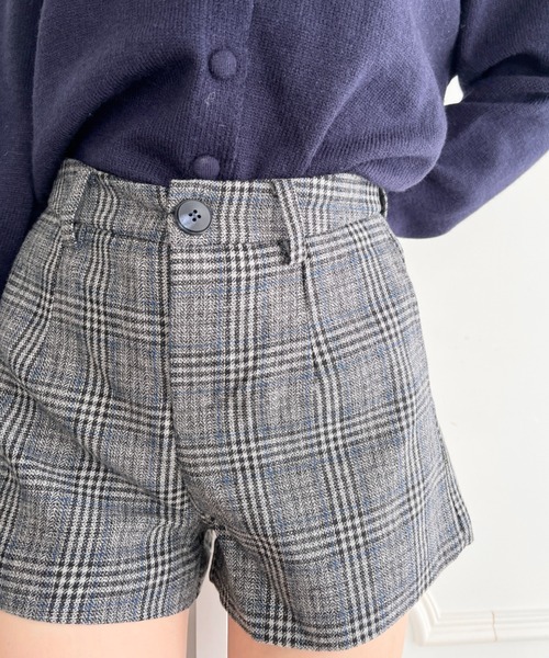 Loueme(ルエム)の「チェックショートパンツ(その他パンツ・レディース・グレー/ブラウン・S/M)」の3枚目の写真