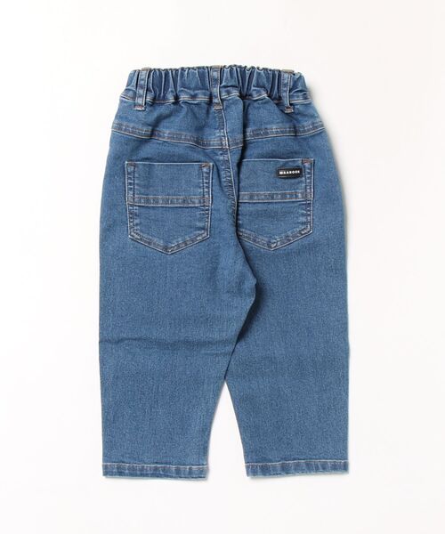 maarook（マルーク）の「ハイストレッチミドルカーブロングパンツ（デニムパンツ・キッズ・ネイビー・110cm/100cm/90cm/130cm/120cm）」の2枚目の写真
