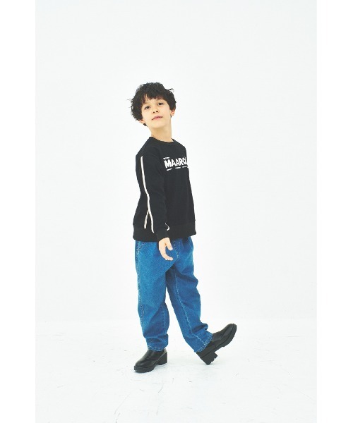 maarook（マルーク）の「ハイストレッチミドルカーブロングパンツ（デニムパンツ・キッズ・ネイビー・110cm/100cm/90cm/130cm/120cm）」の5枚目の写真