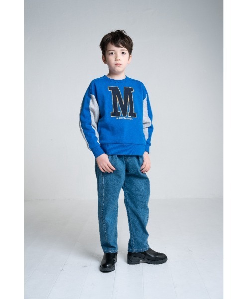 maarook（マルーク）の「ハイストレッチミドルカーブロングパンツ（デニムパンツ・キッズ・ネイビー・110cm/100cm/90cm/130cm/120cm）」の9枚目の写真