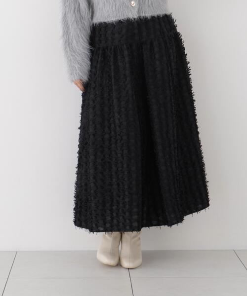 PROPORTION BODY DRESSING(プロポーションボディドレッシング)の「ジャガードフレアスカート / 1216220906(スカート・レディース・ホワイト/ブラック・P/S/MEDIUM)」の3枚目の写真