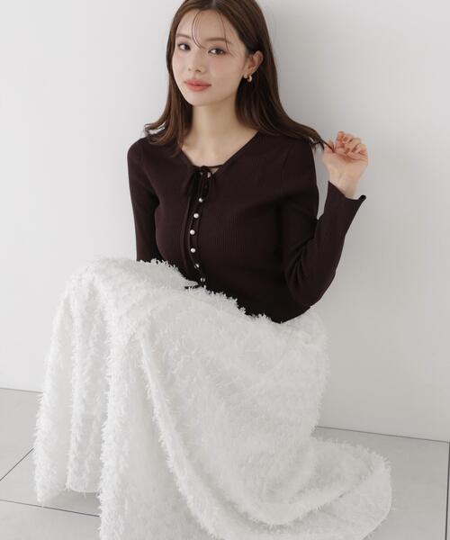PROPORTION BODY DRESSING(プロポーションボディドレッシング)の「ジャガードフレアスカート / 1216220906(スカート・レディース・ホワイト/ブラック・P/S/MEDIUM)」の7枚目の写真