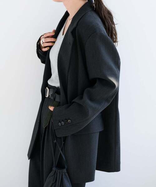 OUTDOOR PRODUCTS(アウトドアプロダクツ)の「ORDINARY 2B JACKET セットアップ対応(テーラードジャケット・レディース・チャコールグレー/ブラウン・38/36)」の5枚目の写真