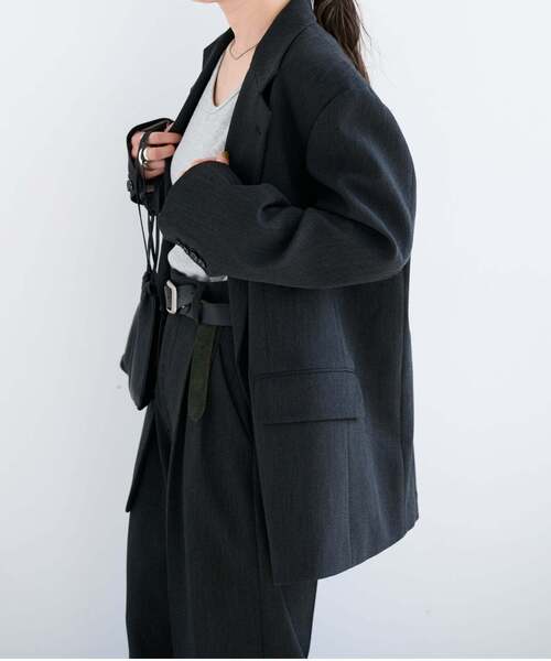 OUTDOOR PRODUCTS(アウトドアプロダクツ)の「ORDINARY 2B JACKET セットアップ対応(テーラードジャケット・レディース・チャコールグレー/ブラウン・38/36)」の7枚目の写真