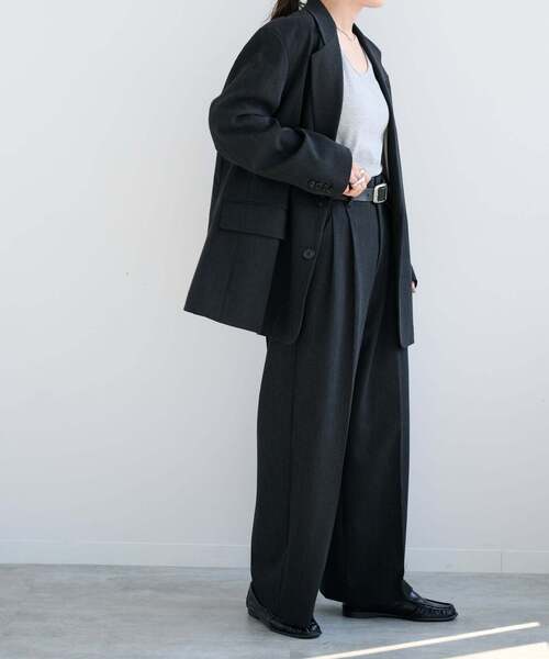 OUTDOOR PRODUCTS(アウトドアプロダクツ)の「ORDINARY 2B JACKET セットアップ対応(テーラードジャケット・レディース・チャコールグレー/ブラウン・38/36)」の13枚目の写真