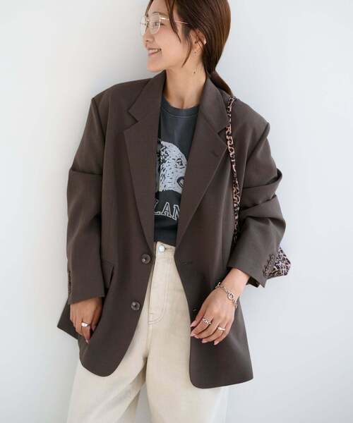 OUTDOOR PRODUCTS(アウトドアプロダクツ)の「ORDINARY 2B JACKET セットアップ対応(テーラードジャケット・レディース・チャコールグレー/ブラウン・38/36)」の17枚目の写真