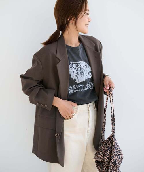 OUTDOOR PRODUCTS(アウトドアプロダクツ)の「ORDINARY 2B JACKET セットアップ対応(テーラードジャケット・レディース・チャコールグレー/ブラウン・38/36)」の21枚目の写真