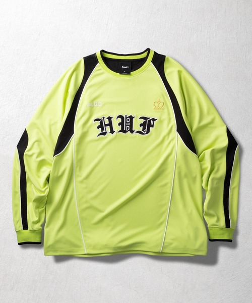HUF（ハフ）の「HARD LUXE JERSEY LS CREW（ジャージ・メンズ・ブラウン/ライム・XL/L/M/S）」の2枚目の写真