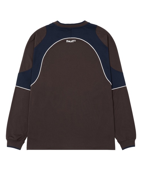 HUF（ハフ）の「HARD LUXE JERSEY LS CREW（ジャージ・メンズ・ブラウン/ライム・XL/L/M/S）」の6枚目の写真