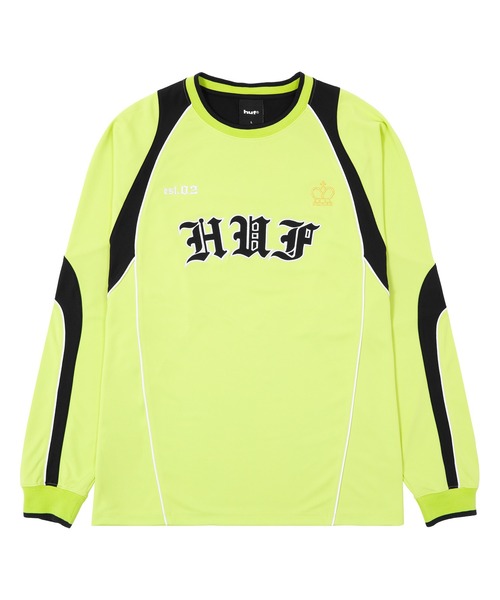 HUF（ハフ）の「HARD LUXE JERSEY LS CREW（ジャージ・メンズ・ブラウン/ライム・XL/L/M/S）」の7枚目の写真
