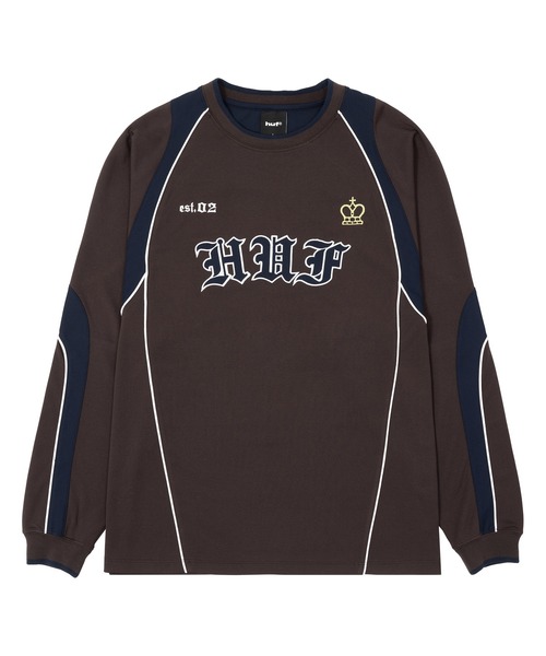 HUF（ハフ）の「HARD LUXE JERSEY LS CREW（ジャージ・メンズ・ブラウン/ライム・XL/L/M/S）」の5枚目の写真