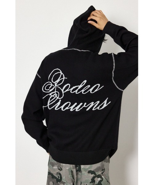 RODEO CROWNS WIDE BOWL(ロデオクラウンズワイドボウル)の「スウェットライクハーフzipフーディー(パーカー・メンズ・ダークブルー/グレー×ホワイト/ブラック・LARGE/MEDIUM)」の15枚目の写真