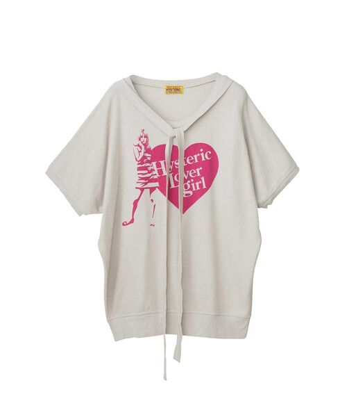 HYSTERIC GLAMOUR(ヒステリックグラマー)の「HG LOVER GIRL プルオーバー(スウェット・レディース・ベージュ/カーキ/ブラック・FREE)」の1枚目の写真