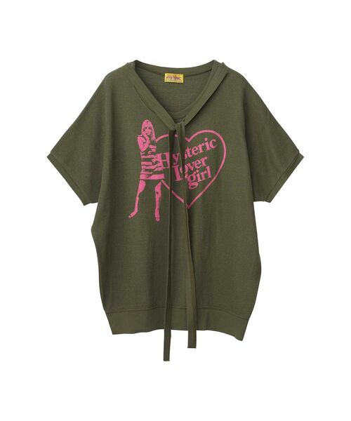 HYSTERIC GLAMOUR(ヒステリックグラマー)の「HG LOVER GIRL プルオーバー(スウェット・レディース・ベージュ/カーキ/ブラック・FREE)」の3枚目の写真