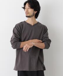 「surplus」デザインヘンリーネックTシャツ 長袖
