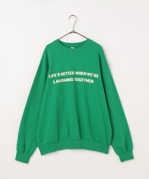 p.premier（ピードットプルミエ）の「親子お揃いでイロチ買いしたいロゴトレーナー(大人）（スウェット）」