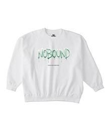 NOBOUND(ノーバウンド) トレーナー メンズ レディース ユニセックス スウェット メルティングロゴ プリント ビッグシルエット スウェットシャツ スエット プルオーバー トップス ストリート カジュアル