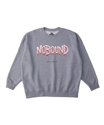 NOBOUND（ノーバウンド） トレーナー メンズ レディース ユニセックス スウェット メルティングロゴ プリント ビッグシルエット スウェットシャツ スエット プルオーバー トップス ストリート カジュアル