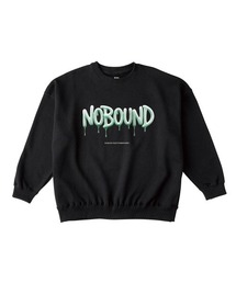 NOBOUND(ノーバウンド) トレーナー メンズ レディース ユニセックス スウェット メルティングロゴ プリント ビッグシルエット スウェットシャツ スエット プルオーバー トップス ストリート カジュアル