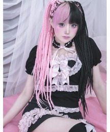 Lacy heart camisole &cardigan ensemble