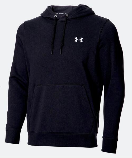 UNDER ARMOUR(アンダーアーマー)の「UAエッセンシャル テリー フーディー(ライフスタイル/メンズ)(スウェット・メンズ・ブラック・M)」の1枚目の写真