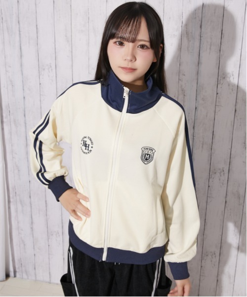 GORGE(ゴージ)の「配色ライン トラックジャケット|全3色(ブルゾン・レディース・ブラウン/ブラック/アイボリー・F)」の10枚目の写真