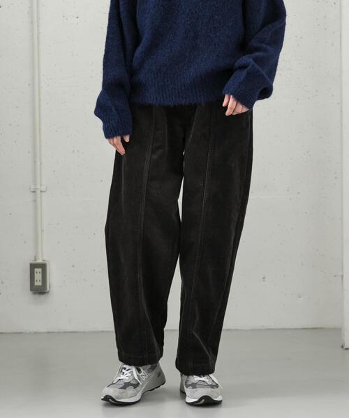 FORK&SPOON(フォークアンドスプーン)の「FORK&SPOON コーデュロイパンツ(その他パンツ・レディース・チャコールグレー/ホワイト系その他/ブラウン・1/2)」の1枚目の写真