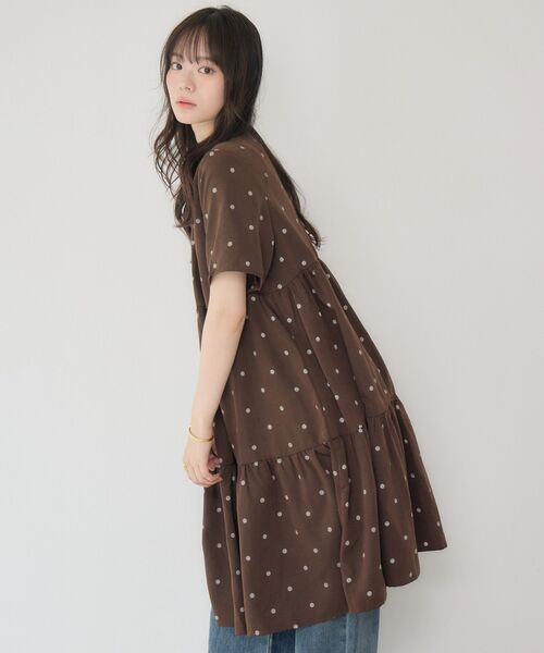 RETRO GIRL(レトロガール)の「ドットチュニックワンピース(チュニック・レディース・ホワイト系その他/ブラウン系その他4・FREE)」の15枚目の写真