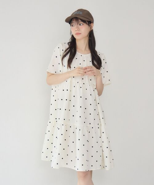 RETRO GIRL(レトロガール)の「ドットチュニックワンピース(チュニック・レディース・ホワイト系その他/ブラウン系その他4・FREE)」の16枚目の写真