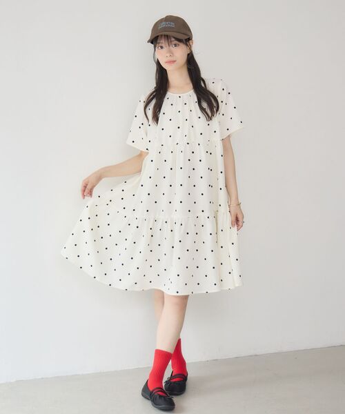 RETRO GIRL(レトロガール)の「ドットチュニックワンピース(チュニック・レディース・ホワイト系その他/ブラウン系その他4・FREE)」の17枚目の写真