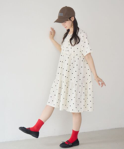RETRO GIRL(レトロガール)の「ドットチュニックワンピース(チュニック・レディース・ホワイト系その他/ブラウン系その他4・FREE)」の18枚目の写真