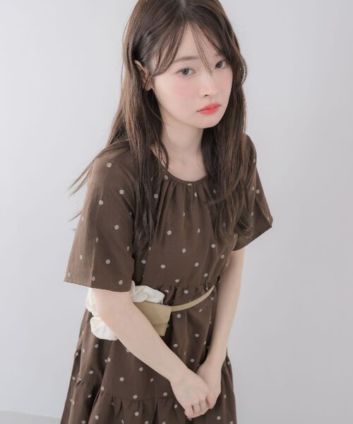 RETRO GIRL(レトロガール)の「ドットチュニックワンピース(チュニック・レディース・ホワイト系その他/ブラウン系その他4・FREE)」の19枚目の写真