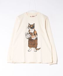 超ヘビーUSA/C バリスタ猫 ロングスリーブ TEE