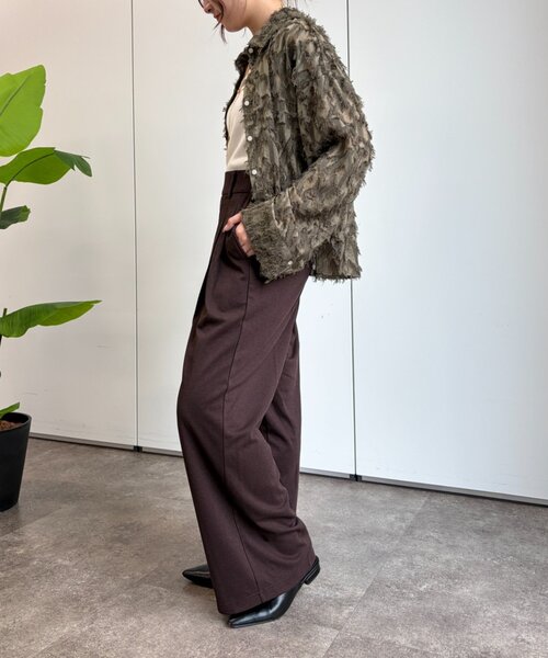 Jena espace merveilleux(ジェナ エスパスメルヴェイユ)の「カットタックパンツ(その他パンツ・レディース・アイボリー/ブラウン・FREE)」の11枚目の写真