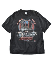 【USED】Y2K GILDAN "Snap-on" バイク Tシャツ