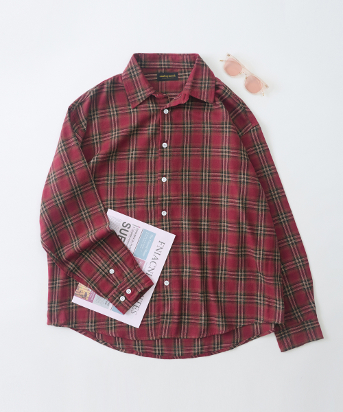ANALOG MOOD(アナログムード)の「シティプラッドチェックシャツ (レッド)(シャツ/ブラウス・メンズ・その他・MEDIUM/LARGE)」の1枚目の写真