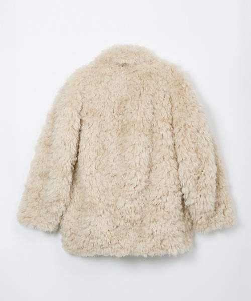 leinwande（ラインヴァンド）の「Kerry Fur Tailored Coat / ケリーファーテイラードコート（その他アウター・レディース・White/BROWN・ONE SIZE）」の7枚目の写真