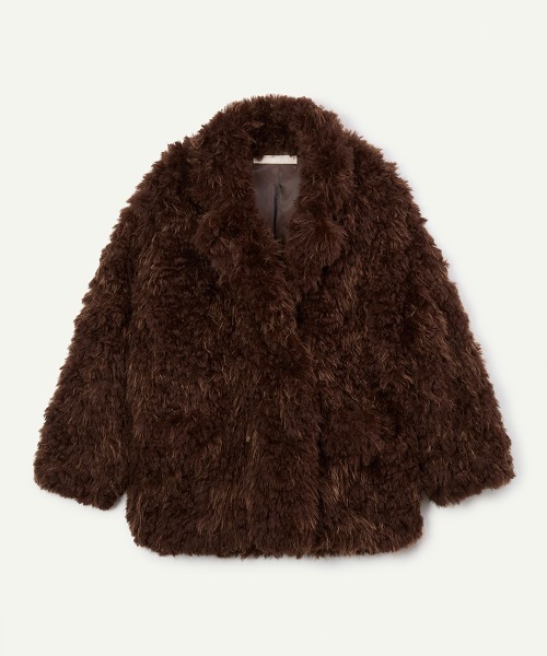 leinwande（ラインヴァンド）の「Kerry Fur Tailored Coat / ケリーファーテイラードコート（その他アウター・レディース・White/BROWN・ONE SIZE）」の8枚目の写真