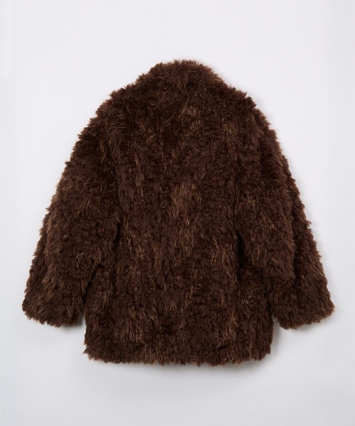 leinwande（ラインヴァンド）の「Kerry Fur Tailored Coat / ケリーファーテイラードコート（その他アウター・レディース・White/BROWN・ONE SIZE）」の9枚目の写真