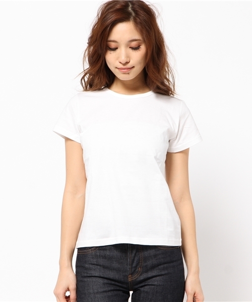 MOUSSY（マウジー）の「TINY T-SHIRT（Tシャツ/カットソー・レディース・ライトピンク/ブラック/ホワイト/ライトグレー/ライトイエロー・FREE）」の6枚目の写真